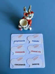 Wielkanoc - części mowy - zajączek memory