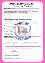 Zadania maturalne - układy równań
