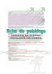 Karta pracy. KAMIENIE NA SZANIEC. „Jakaż to wielka była gra!”. Pokolenie Kolumbów.
