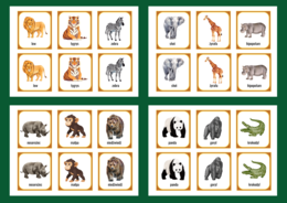 DZIEŃ ZWIERZĄT - dzikie zwierzęta - ekologia – memory – 54 szt. – biblioteka – przedszkole – świetlica