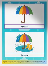 Karty obrazkowe "Deszcz i pogoda"