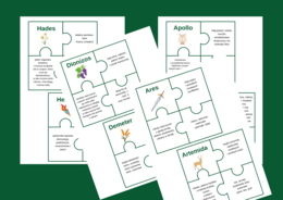 BOGOWIE GRECCY - puzzle - mity - mitologia - powtórka - egzamin