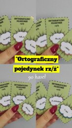 "Ortograficzny pojedynek - rz/ż" - 90 haseł