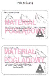 Szybkie karteczki - pola figur klasa 4, 5, 6, 7, 8