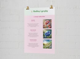 Plansze edukacyjne. Gatunki zwierząt, ptaków, ryb, owadów, roślin, grzybów