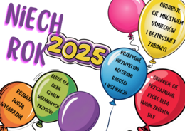 Noworoczna gazetka/ozdoba - Życzenia na nowy rok (2025), możliwość własnej aranżacji