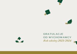 Kartki gratulacje od wychowawcy na zakończenie roku szkolnego / zakończenie szkoły