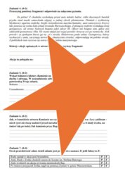 "Kamienie na szaniec" sprawdzian z problematyki