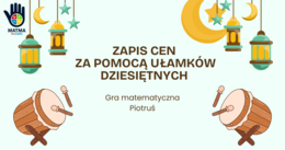Zapis cen za pomocą ułamków dziesiętnych/Gra matematyczna Piotruś/Karty do gry