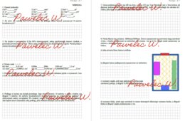 POLA FIGUR, zamiana jednostek - karta pracy, sprawdzian - kl. 7, dwie grupy/wersje + odpowiedzi
