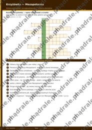 KRZYŻÓWKA "MEZOPOTAMIA" KARTA PRACY + KLUCZ ODPOWIEDZI