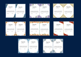 NAGRODA - wkładka do książki - dyplom - dyplomy - 8 wersji - zakończenie roku szkolnego