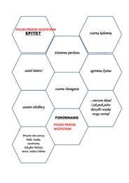 Reduta Ordona- środki stylistyczne w plastrach miodu zamknięte