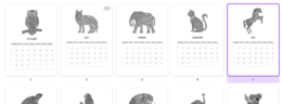 Kalendarz na rok 2024 - do kolorowania, zwierzęta
