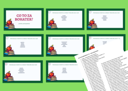 CO TO ZA BOHATER? – hasła - prezentacja – 78 slajdów - lektury kl. 7-8 – egzamin- powtórka + ODPOWIEDZI