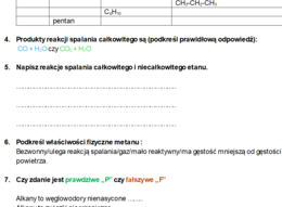 Karta pracy / kartkówka ALKANY