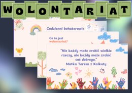 Gazetka ścienna – „Wolontariat. Pomaganie ma moc!”