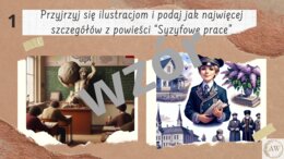 "Syzyfowe prace" kreatywna kartkówka z treści lektury