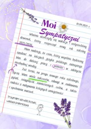 List polonistki do uczniów - początek roku szkolnego 2025, wklejka do zeszytu