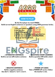 LEGO Grammar Fun – Present Simple, to be i can w formie gry