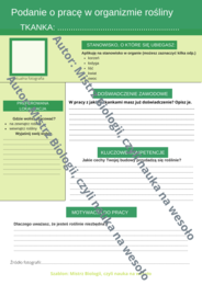 Podanie o pracę tkanki roślinnej
