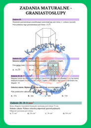 Zadania maturalne graniastosłupy