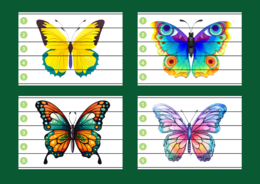 DZIEŃ MOTYLA – puzzle – WIOSNA - biblioteka – świetlica – przedszkole – 12 wersji