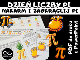 Matematyczne wyzwanie: Nakarm i zaokrąglij Pi. Matematyczny Dzień Liczby Pi. Liczba Pi, Dzień Matematyki, 14 Marca.
