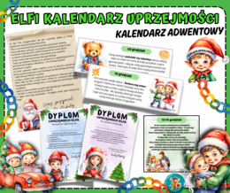 ELFI KALENDARZ UPRZEJMOŚCI - kalendarz adwentowy