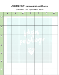 "PAN TADEUSZ"- GRAMY W ZNAJOMOŚĆ LEKTURY