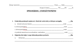 Sprawdzian - Starożytny Rzym