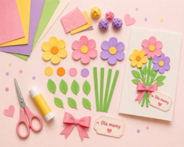 Bukiet dla mamy – praca plastyczno-techniczna