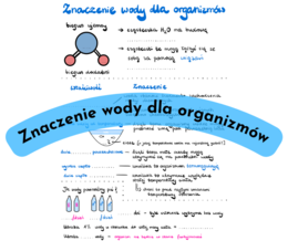 Znaczenie wody dla organizmów karta pracy/notatka/zadanie/eksperyment