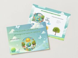 Kolorowanki edukacyjne. Ochrona zwierząt i roślin. Sortowanie śmieci. Czyste powietrze.