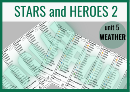 Stars and Heroes 2 unit 5  WEATHER– zakładki do książki
