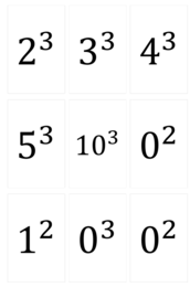 63 fiszki powtórzeniowe do E8 - potęgi