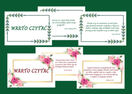 WARTO CZYTAĆ - gazetka - cytaty - 19 str. - fiszki - 2 wersje