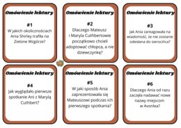 Ania z Zielonego Wzgórza - karty z pytaniami