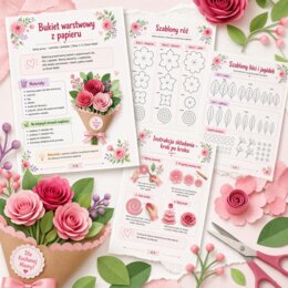 Bukiet warstwowy z papieru