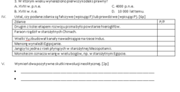 Sprawdzian - Początki cywilizacji