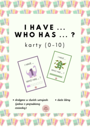 Gra dydaktyczna I have ... Who has ... ? NUMBERS 0-10