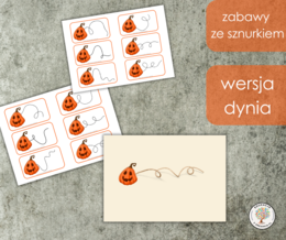 Zabawy ze sznurkiem - dynia