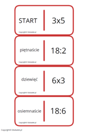 Domino – utrwalanie tabliczki mnożenia i dzielenia