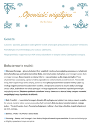 Opowieść Wigilijna- opracowanie