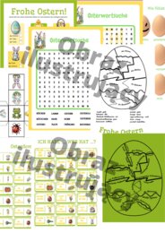 Ostern -🌸🐣 Wielkanocny zestaw gier i kart pracy do niemieckiego! 🐰🌷
