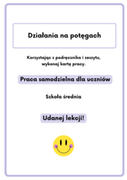 Działania na potęgach :-) Szkoła średnia