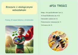 Broszura z ekologicznymi wskazówkami na co dzień. 10 zasad do zapamiętania.