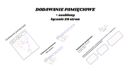 Dodawanie pamięciowe – zestaw kart pracy + szablony (26 stron)
