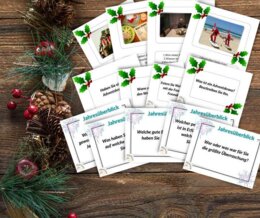 Język niemiecki - Karty do konwersacji- ZESTAW 2w1- Weihnachten +Jahresüberblick