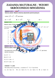 Zadania maturalne z odpowiedziami wzory skróconego mnożenia